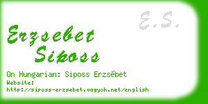 erzsebet siposs business card