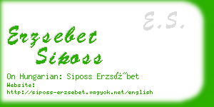 erzsebet siposs business card